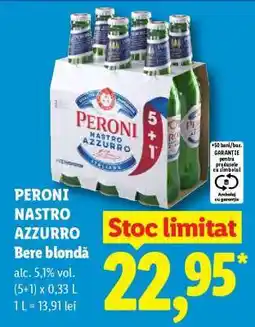 Lidl PERONI NASTRO AZZURRO Bere blondă Ofertă