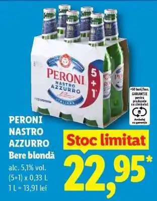 Lidl PERONI NASTRO AZZURRO Bere blondă Ofertă