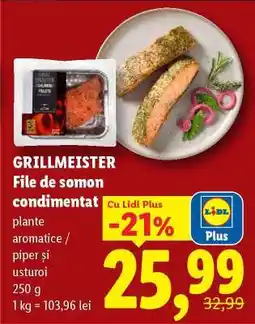 Lidl GRILLMEISTER File de somon condimentat Ofertă