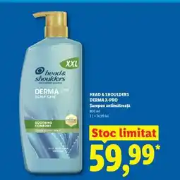 Lidl HEAD& SHOULDERS Derma X Pro Ofertă
