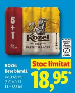 Lidl KOZEL Bere blondă Ofertă