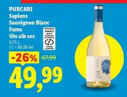 Lidl PURCARI Sapiens Sauvignon Blanc Fume Vin alb sec Ofertă