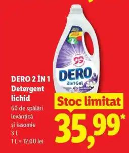 Lidl DERO 2 în 1 Detergent lichid Ofertă