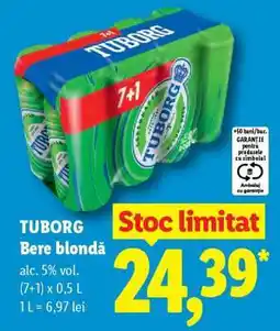 Lidl TUBORG Bere blondă Ofertă