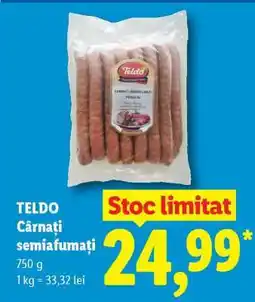 Lidl Teldo Cârnați semiafumați Ofertă
