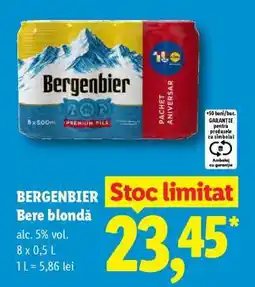Lidl BERGENBIER Bere blondă Ofertă