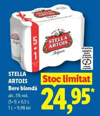 Lidl STELLA ARTOIS Bere blondă Ofertă