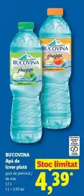 Lidl BUCOVINA Apă de izvor plată Ofertă