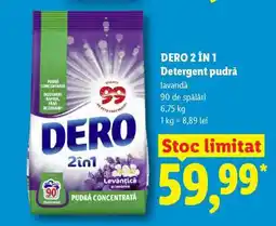 Lidl DERO 2 în 1 Detergent pudră Ofertă