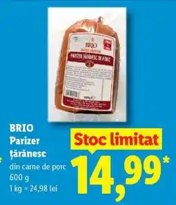 Lidl Brio Parizer țărănesc Ofertă