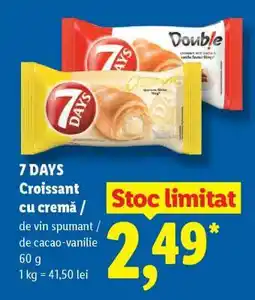 Lidl 7 DAYS Croissant cu cremă Ofertă