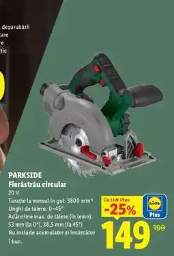 Lidl Parkside Fierăstrău circular Ofertă