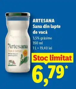 Lidl Artesana Sana din lapte de vacă Ofertă
