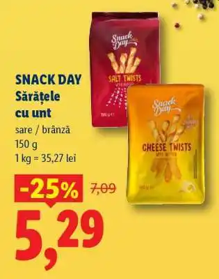 Lidl Snack Day Sărățele cu unt Ofertă