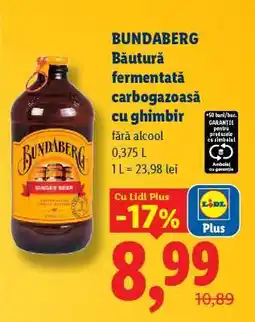Lidl Bundaberg Băutură fermentată carbogazoasă cu ghimbir Ofertă