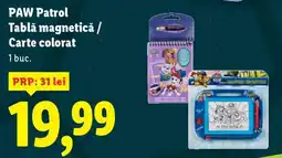Lidl PAW Patrol Tablă magnetică / Carte colorat Ofertă