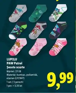 Lidl LUPILU PAW Patrol Șosete scurte Ofertă