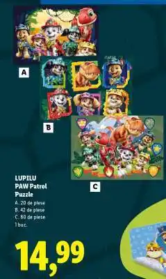 Lidl LUPILU PAW Patrol Puzzle Ofertă