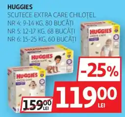 Auchan Huggies scutece extra care chilotel Ofertă