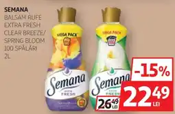 Auchan Semana balsam rufe extra fresh clear breeze/ spring bloom Ofertă