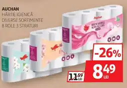 Auchan Auchan hârtie igienică diverse sortimente Ofertă