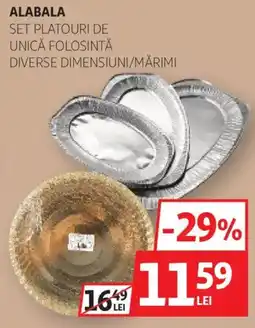 Auchan Alabala set platouri de unică folosintă Ofertă