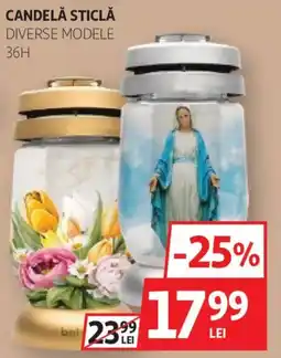 Auchan Candelă sticlă 36H Ofertă
