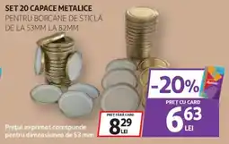 Auchan Set 20 capace metalice Ofertă