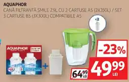 Auchan Aquaphor cană filtrantă smile Ofertă