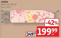 Auchan Vileda masă de călcat 114 x 33cm Ofertă