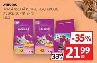 Whiskas hrană uscată pentru pisici adulte
