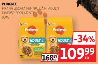 Pedigree hrană uscată pentru câini adulţi