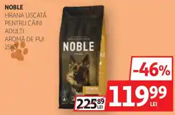 Auchan Noble hrana uscată pentru câini adulţi aroma de pui Ofertă