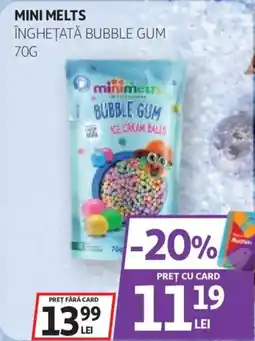 Auchan Mini melts înghețată bubble gum Ofertă