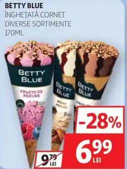 Auchan Betty blue înghețată cornet Ofertă