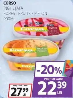 Auchan Corso înghetată forest fruits / melon Ofertă