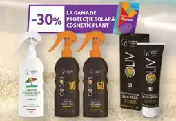 Auchan La gama de protecție solară cosmetic plant Ofertă