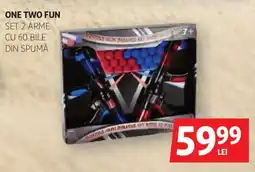Auchan One two fun set 2 arme cu 60 bile din spumă Ofertă
