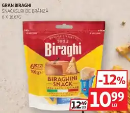 Auchan Gran biraghi snacksuri de brânză Ofertă