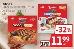 Auchan Loacker napolitane cu umplutură Ofertă