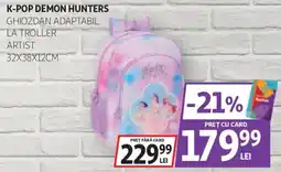 Auchan K-pop demon hunters ghiozdan adaptabil la troller artist Ofertă