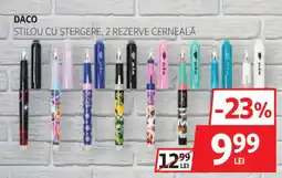 Auchan Daco stilou cu stergere, 2 rezerve cerneală Ofertă