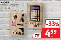 Auchan Auchan caiet cu decupaje A4.60 file Ofertă