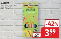 Auchan Auchan set 12 creioane colorate Ofertă