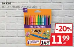 Auchan Bic kids set 12 markere lavabile visa Ofertă