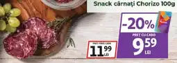 Auchan Snack cârnaţi Chorizo Ofertă