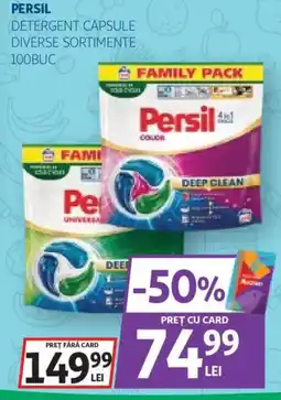Auchan Persil detergent capsule diverse sortimente 100buc Ofertă