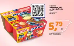 La Doi Pasi DANONINO Brânzică de vaci cu piure de fructe Ofertă