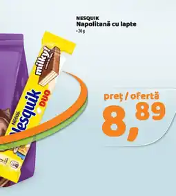 La Doi Pasi NESQUIK Napolitană cu lapte Ofertă