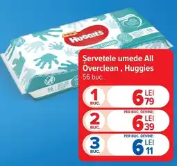 Carrefour Şervetele umede All Overclean, Huggies Ofertă